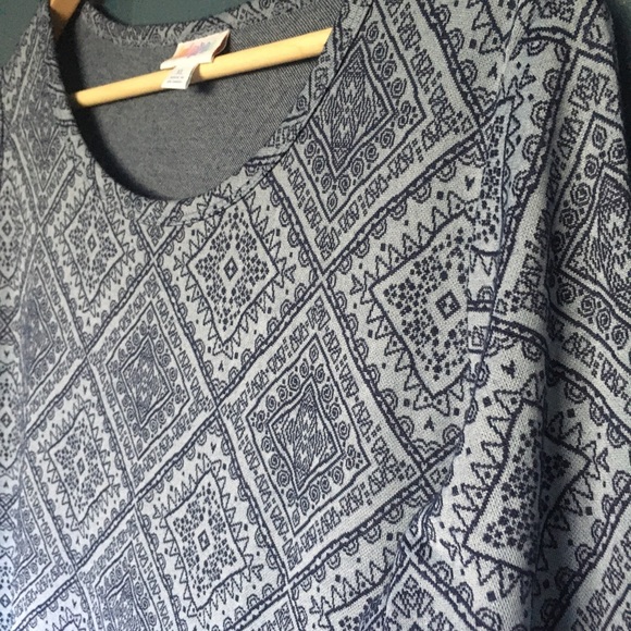 LulaRoe Julia blue bandana print - Picture 2 of 3